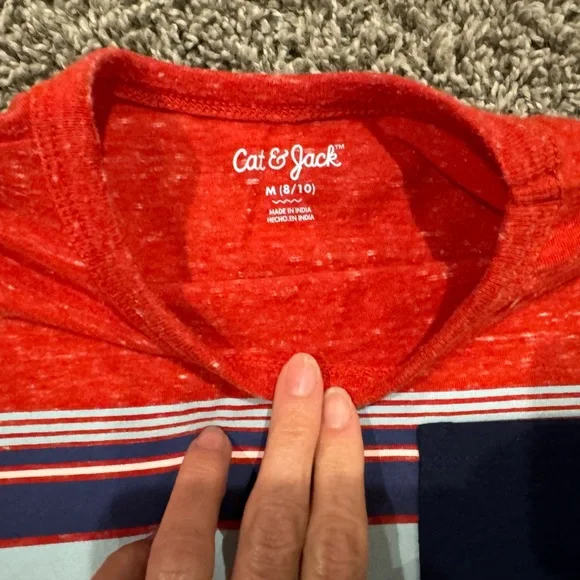 Bundle of 3 Cat & Jack boys striped tshirts, size Medium 10-12 - Picture 7 of 8